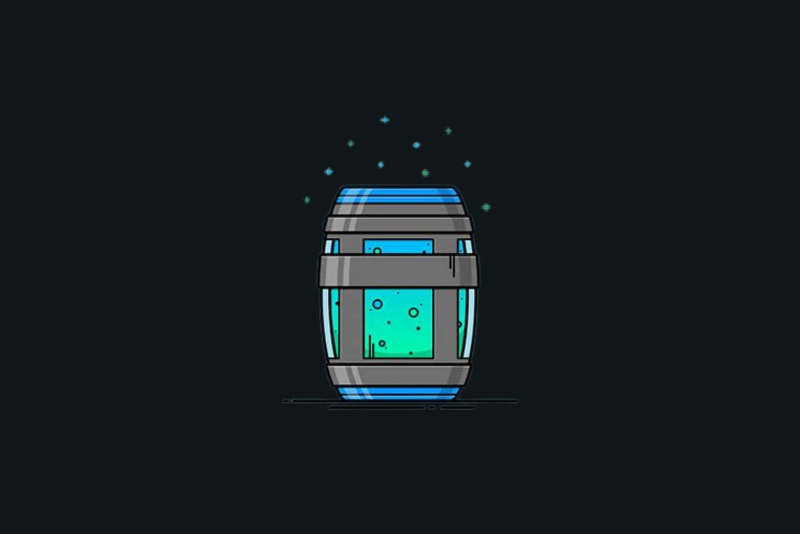 Cartoon Style Chug Jug Illustration Wallpaper