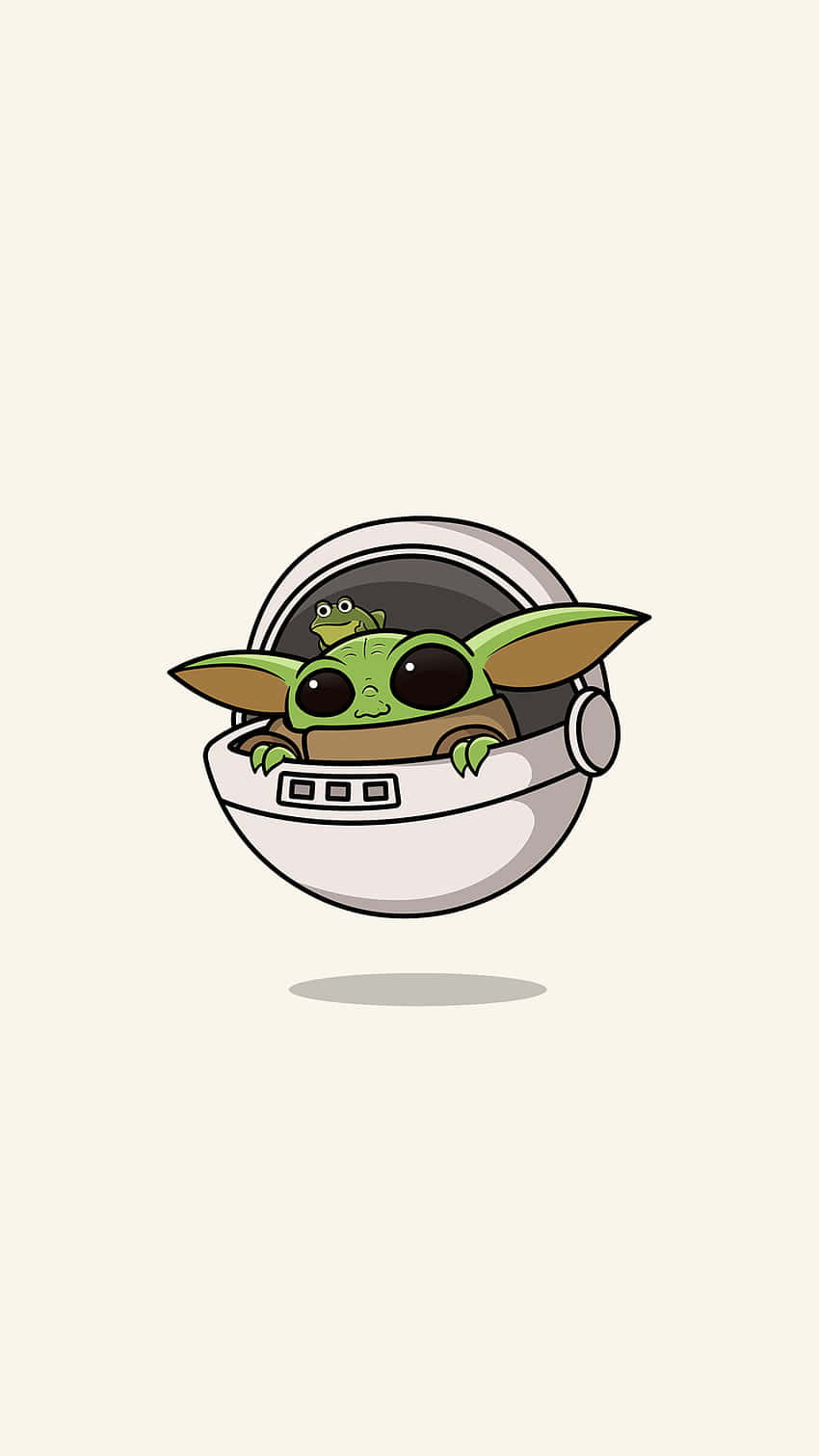 Cartoon Yoda Taking A Break Wallpaper