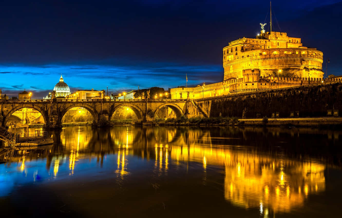 Castel Santangelo Bright Reflection Wallpaper