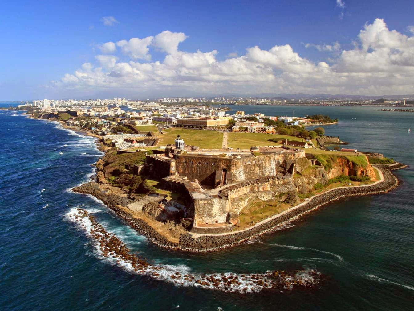 Castillo San Felipe Del Morro Aerial View Wallpaper