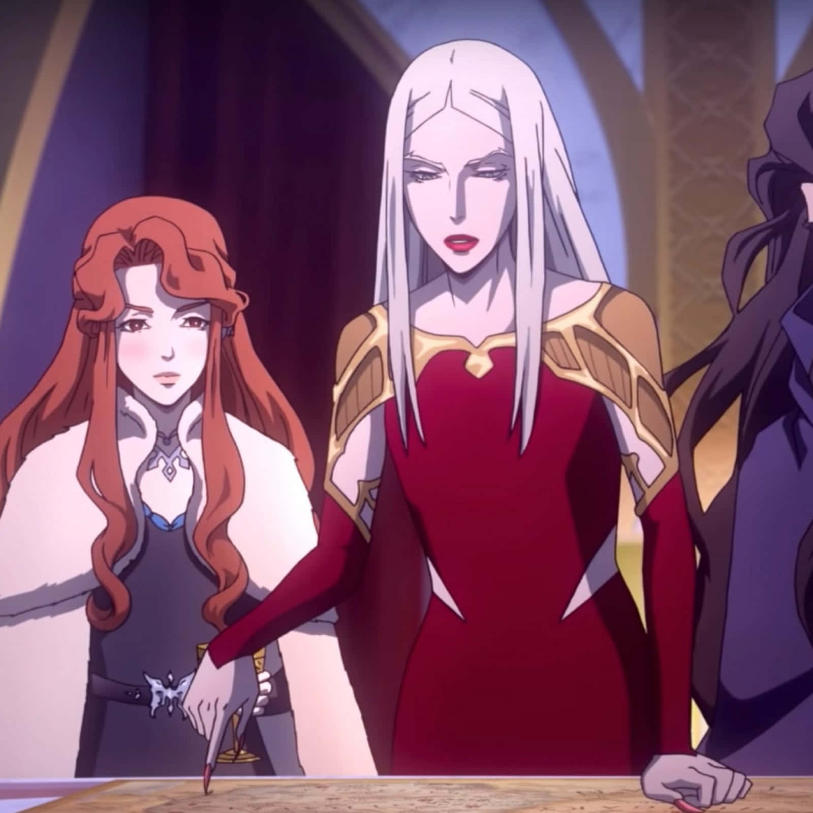 Castlevania Carmillaand Council Scene Wallpaper