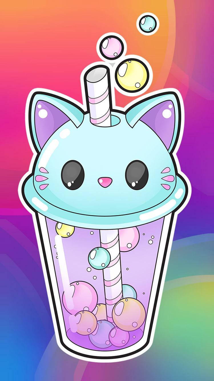 Cat Drink Cute Tablet Wallpaper