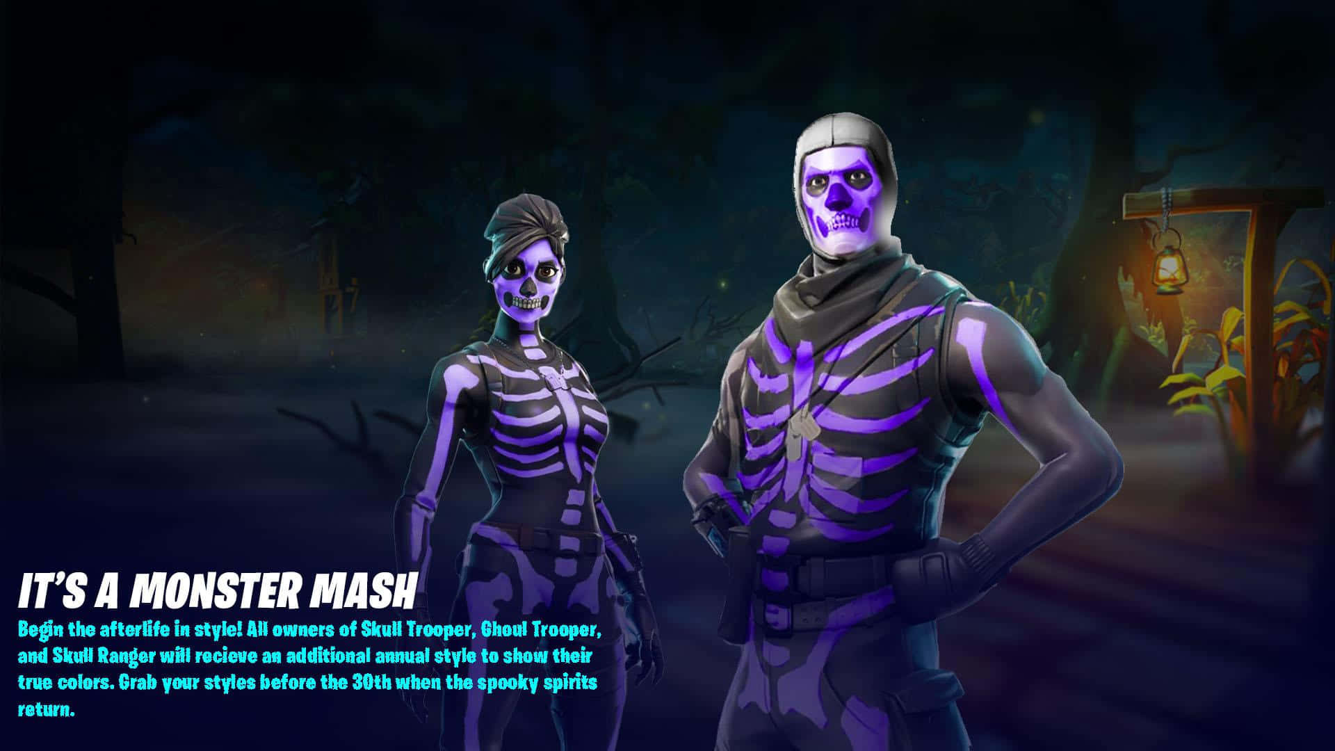 Catch A Glimpse Of A Rare Purple Skull Trooper In His Natural Habitat! Wallpaper