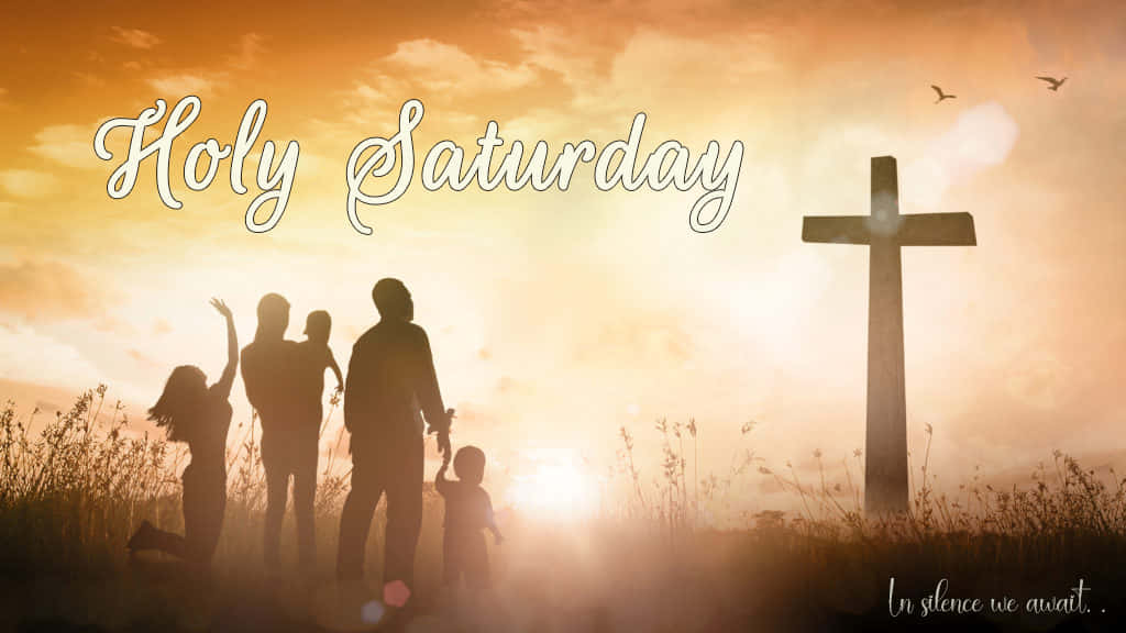 Catholic Churchgoers Pray Together On Holy Saturday Wallpaper