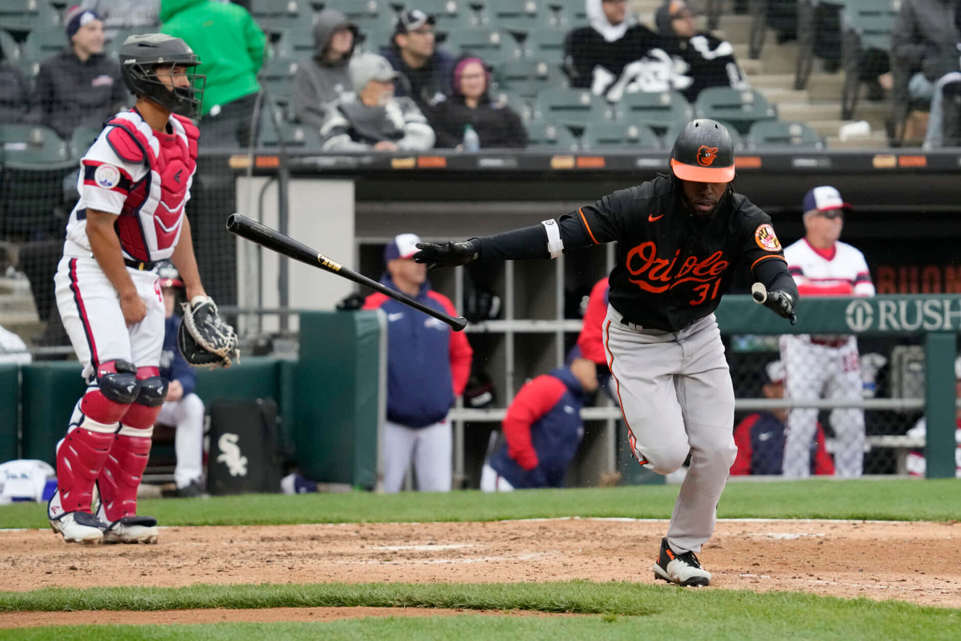 Cedric Mullins Batting Action Orioles Wallpaper