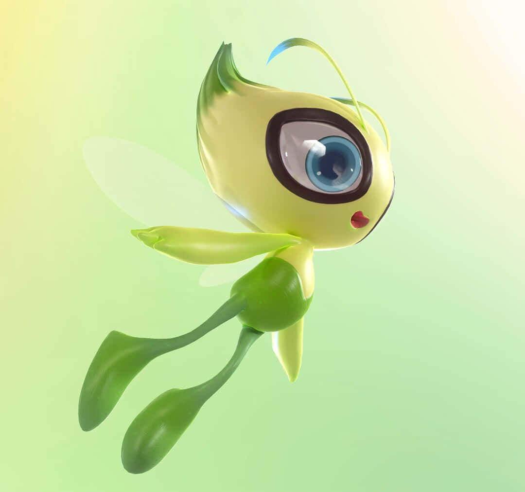 Celebi Pokemon Character Illustration Wallpaper