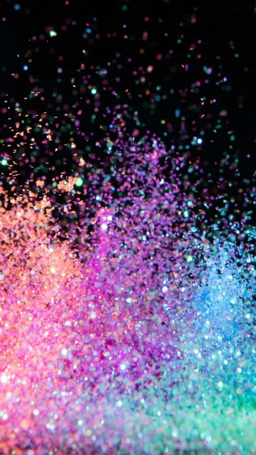 Celebrate And Sparkle With Rainbow Glitter Wallpaper