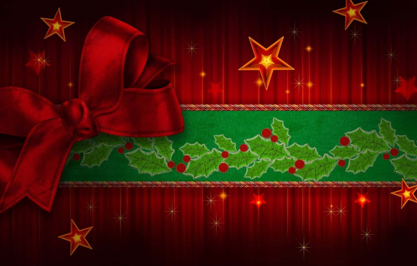 Celebrate Christmas In Red And Green Wallpaper