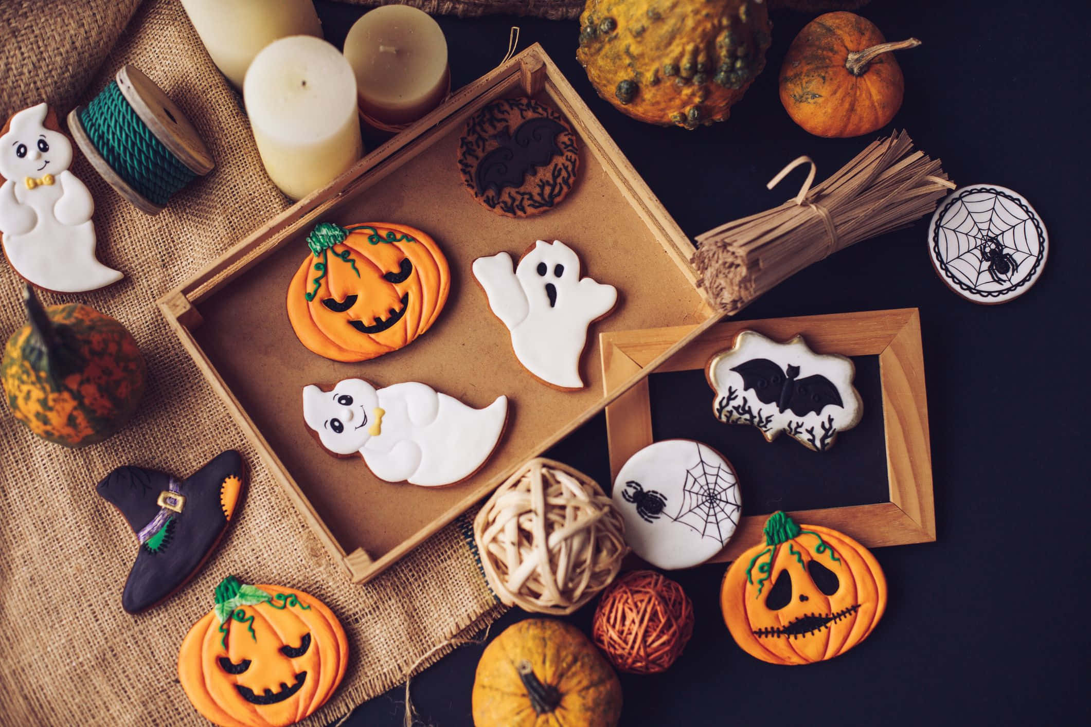 Celebrate Halloween With A Feast Of Spooky Treats Wallpaper