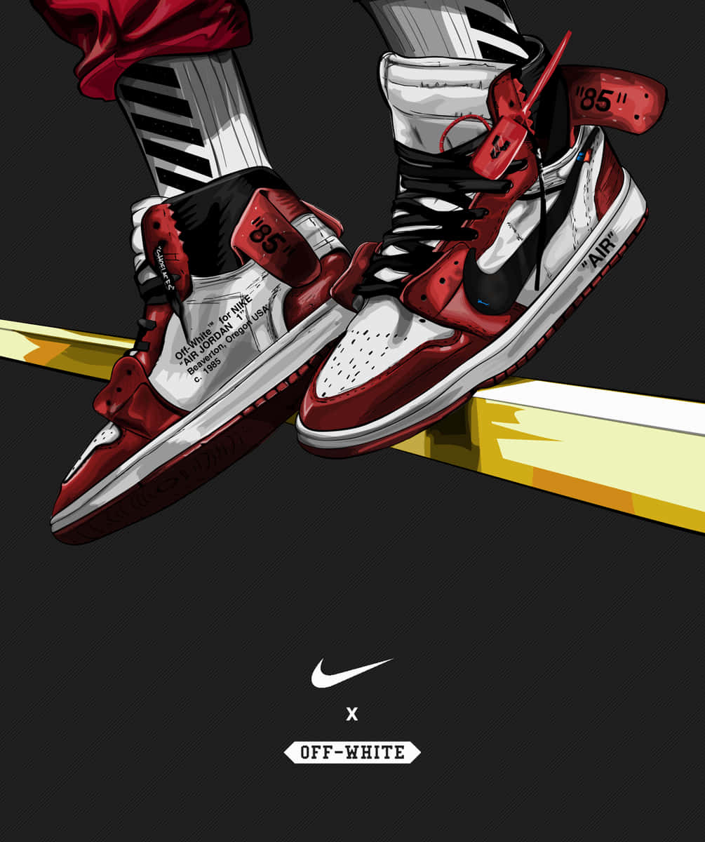 Celebrate Heritage With The Off White Jordan 1 Wallpaper