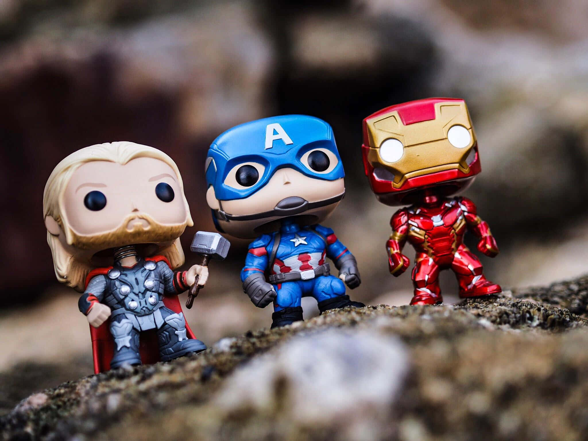 Celebrate Marvel And Iron Man With These Iconic Pop Figures. Wallpaper