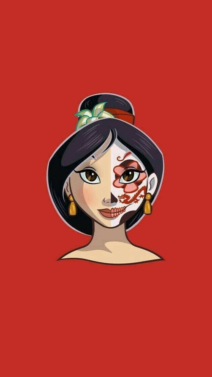 Celebrate Mulan With A Vibrant Sugar Skull Wallpaper