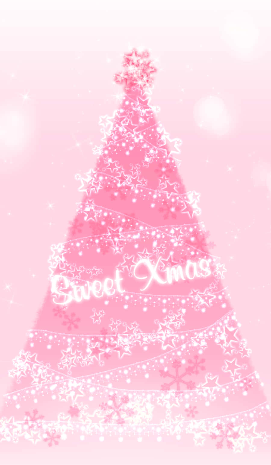 Celebrate The Festive Season In Style With This Cute Pink Christmas Tree Wallpaper