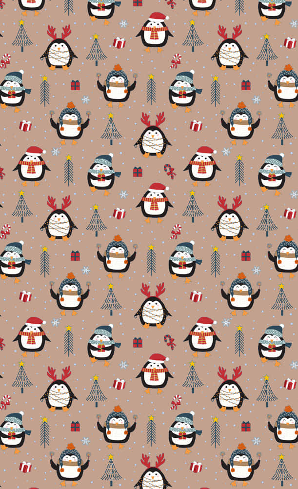 Celebrate The Holiday Season With This Cute And Simple Christmas Scene Wallpaper