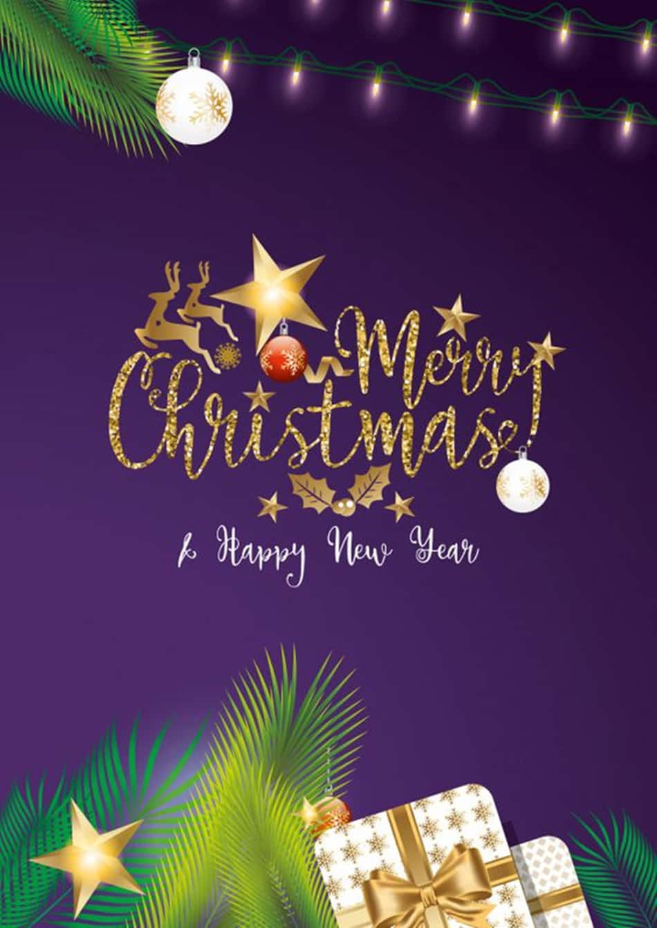 Celebrate The Holidays In Style With A Purple Christmas Wallpaper