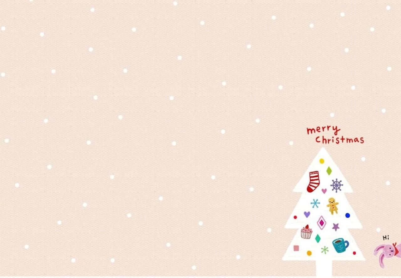 Celebrate The Holidays With A Colorful Mid-century Pastel Christmas Wallpaper