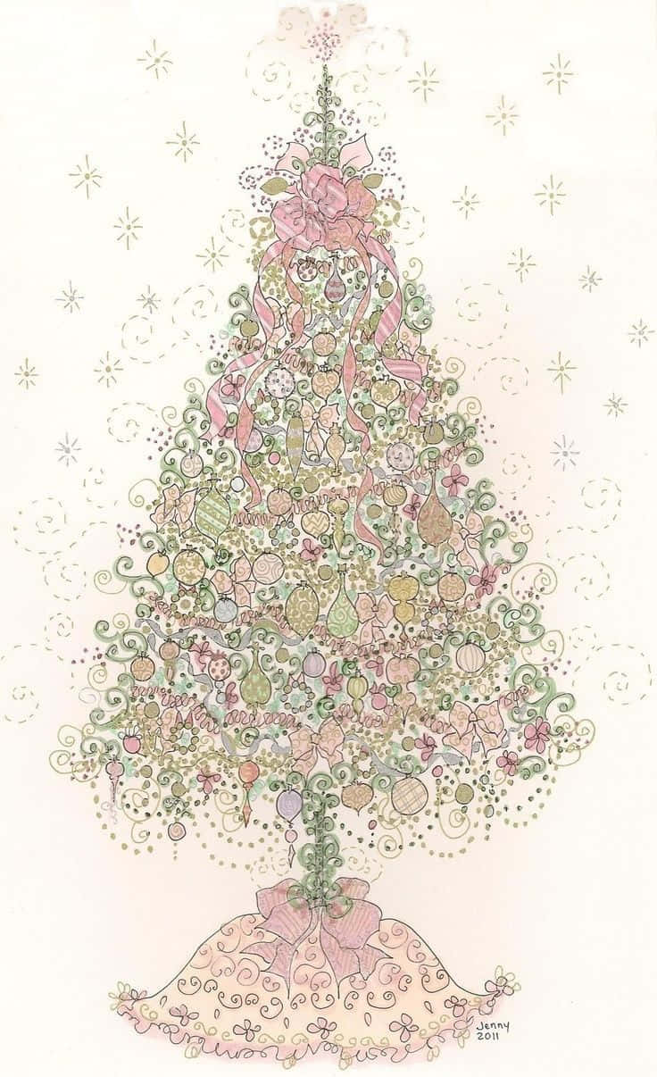 Celebrate The Holidays With A Pastel Christmas Wallpaper