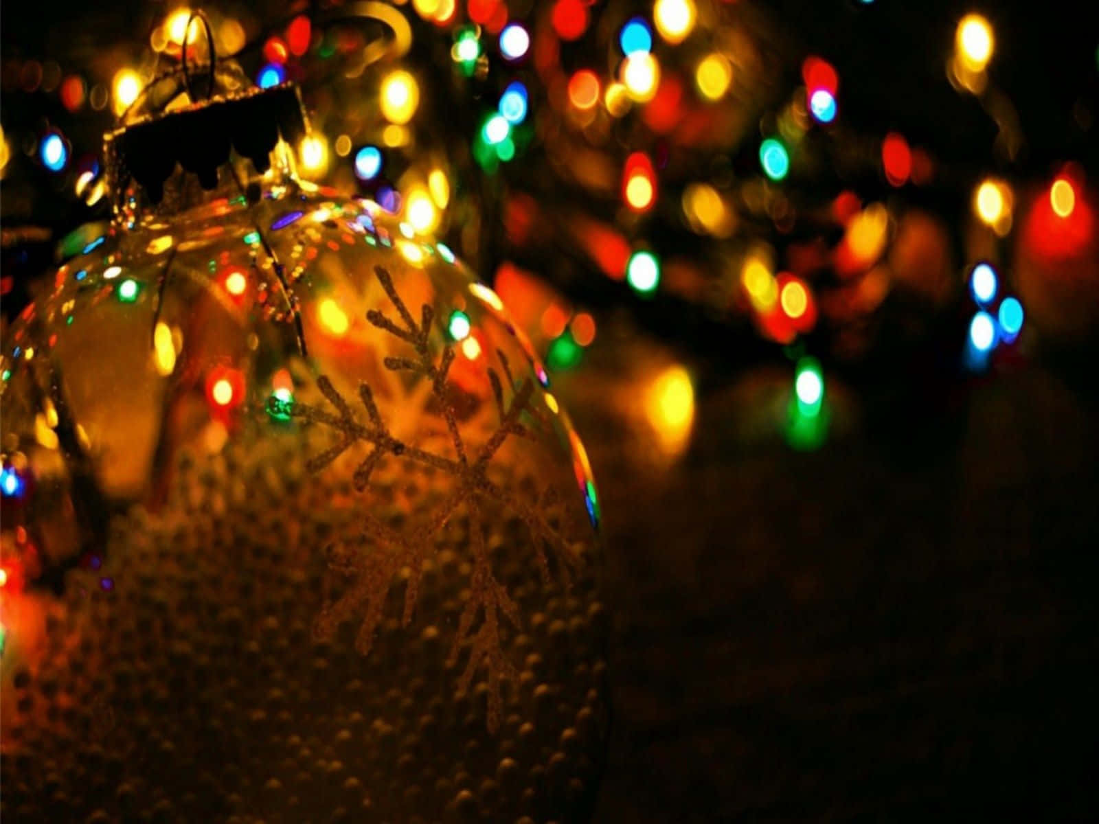 Celebrate The Holidays With Festive Christmas Lights Wallpaper