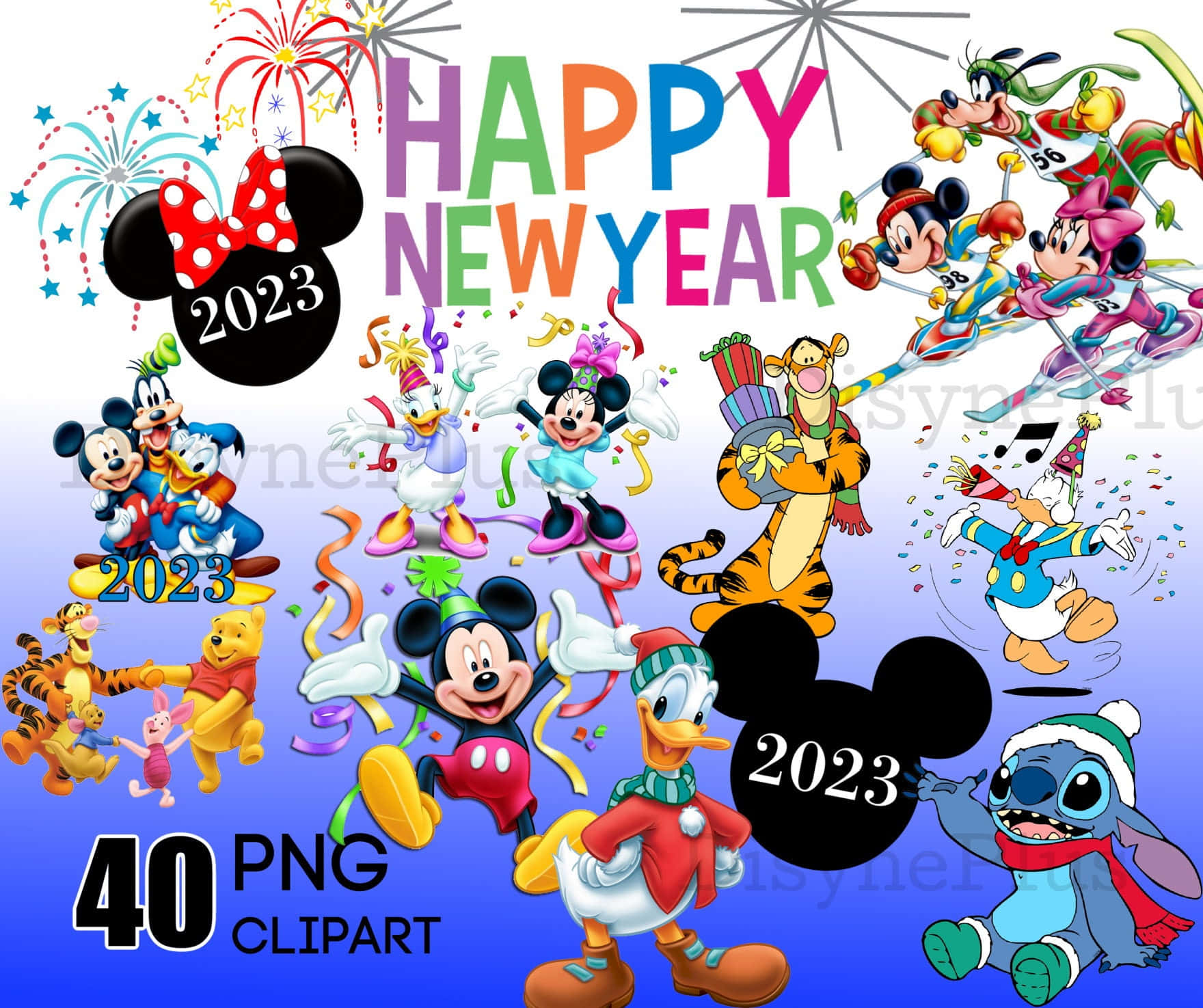 Celebrate The New Year With Mickey Mouse Wallpaper