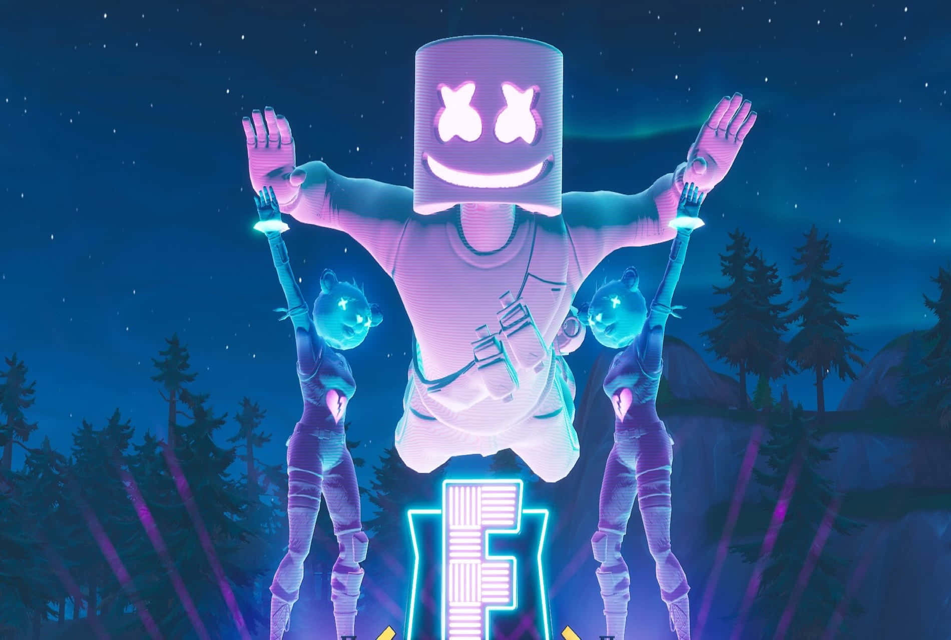 Celebrate Victory Royale With Marshmello In Fortnite! Wallpaper