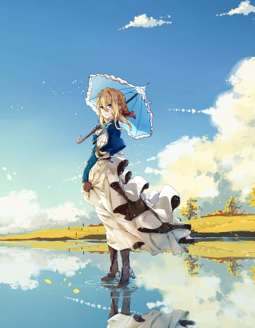 Celebrate Violet Evergarden's Journey With This Special Edition Iphone! Wallpaper