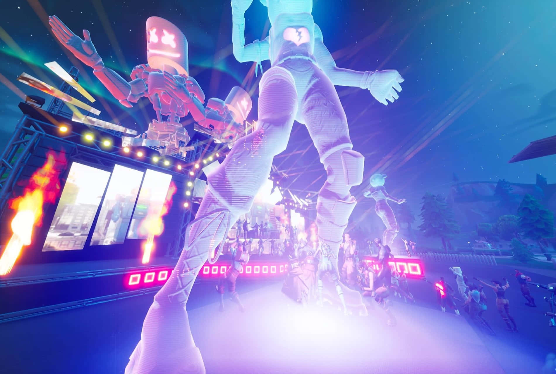 Celebrate With Fortnite And Marshmello Wallpaper