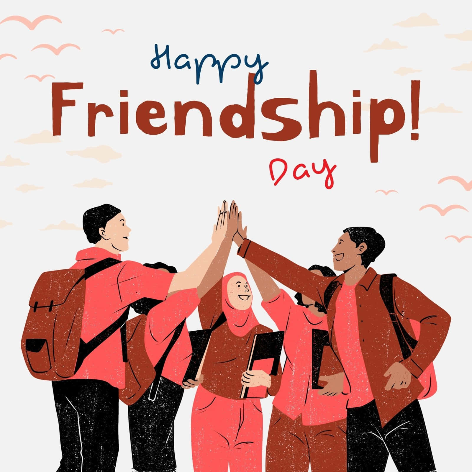 Celebrating Friendship Day Illustration Wallpaper