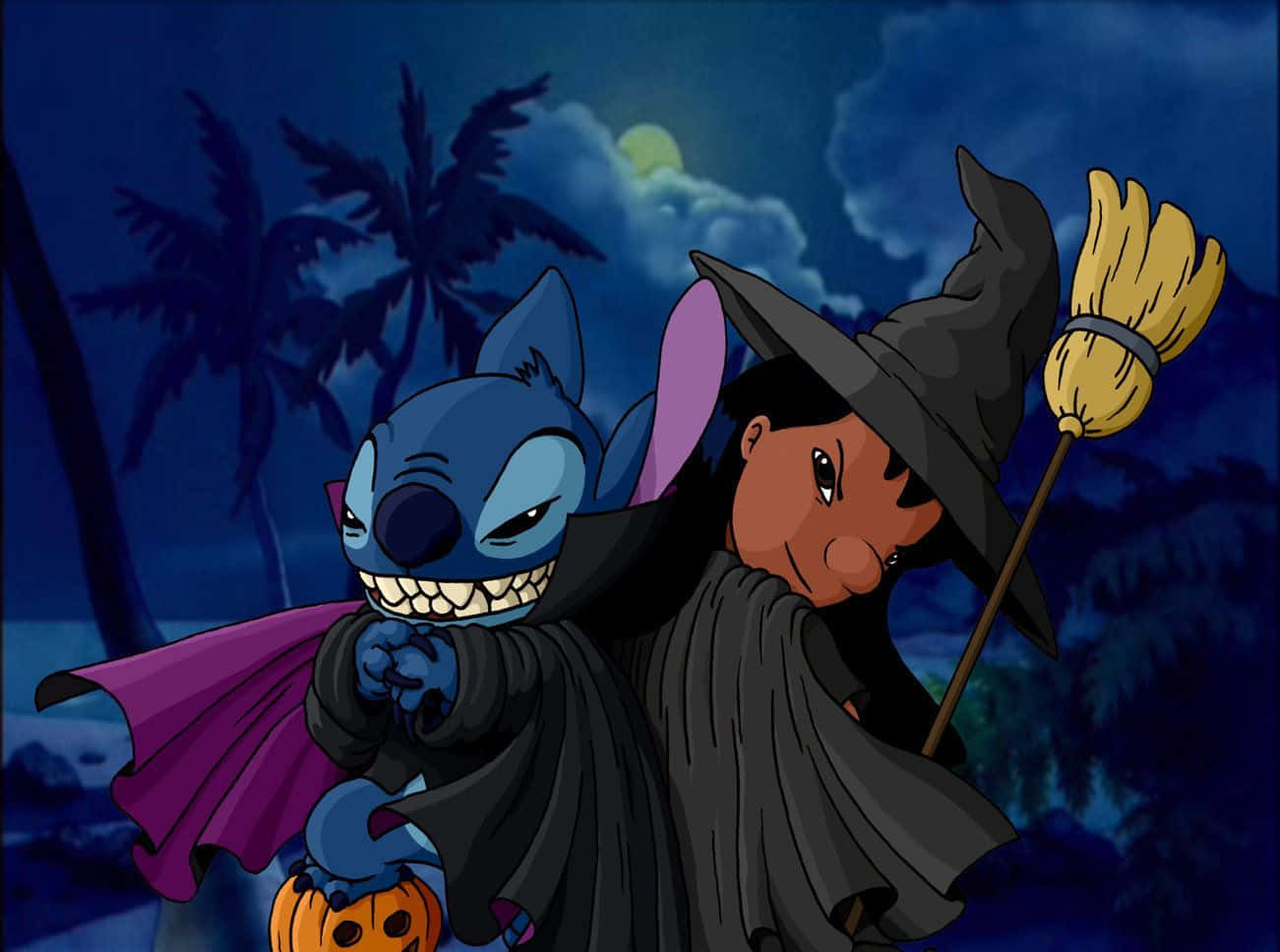 Celebrating Halloween With Lilo And Stitch! Wallpaper