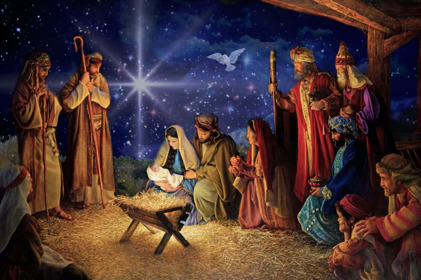 Celebrating Jesus’s Birth On Christmas Day Wallpaper