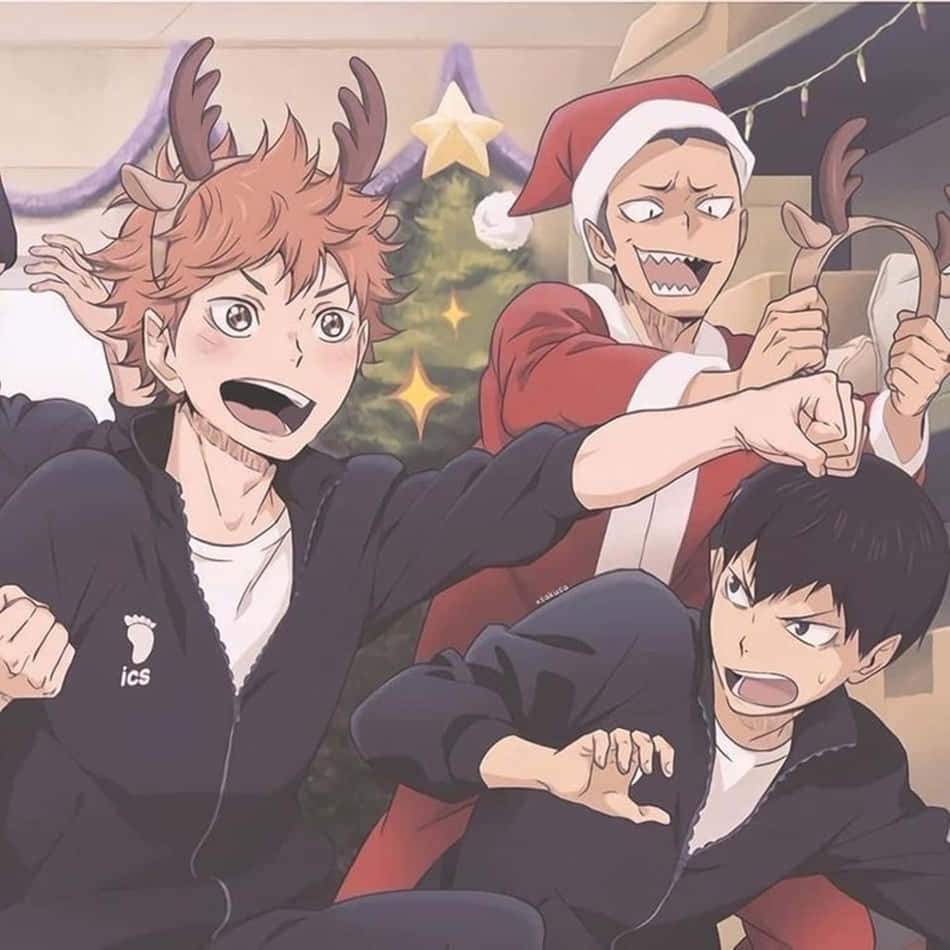 Celebrating The Magic Of Christmas With These Anime Boys Wallpaper