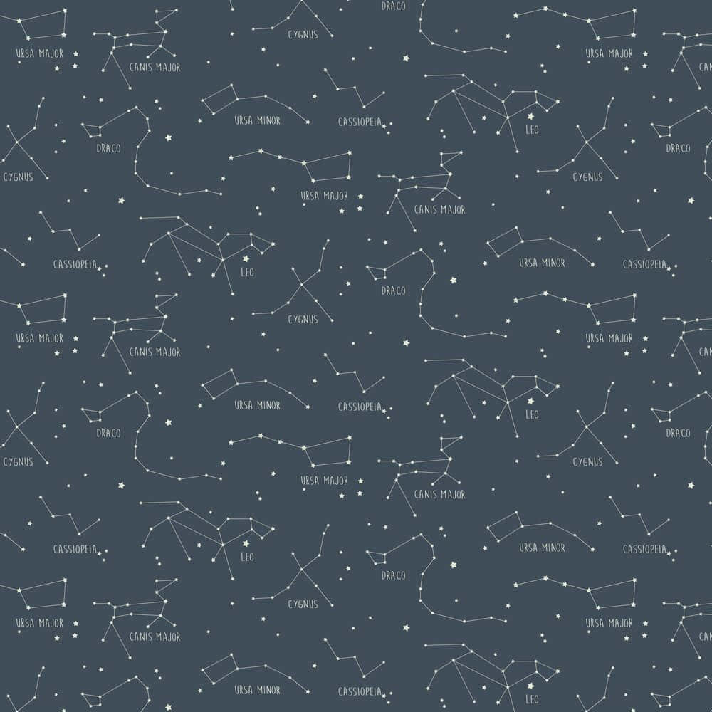 Celestial Constellations In Night Sky Wallpaper