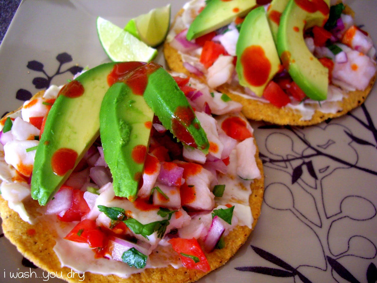 Ceviche Tostadas With Red Sauce Wallpaper