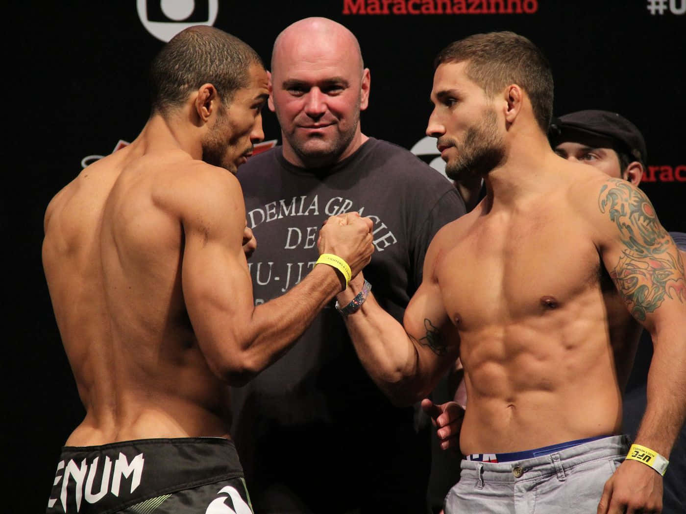 Chad Mendes And Jose Aldo Face-off Wallpaper