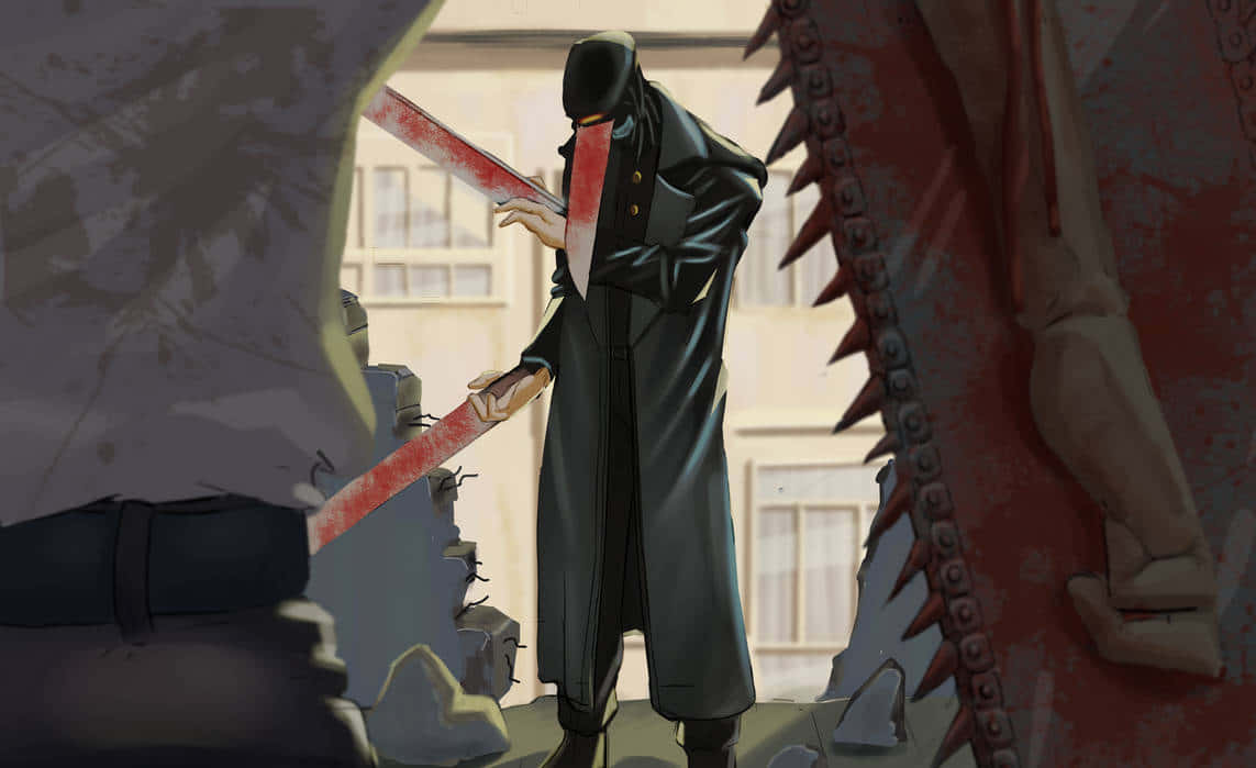 Chainsaw Man Katana Man Standoff Wallpaper