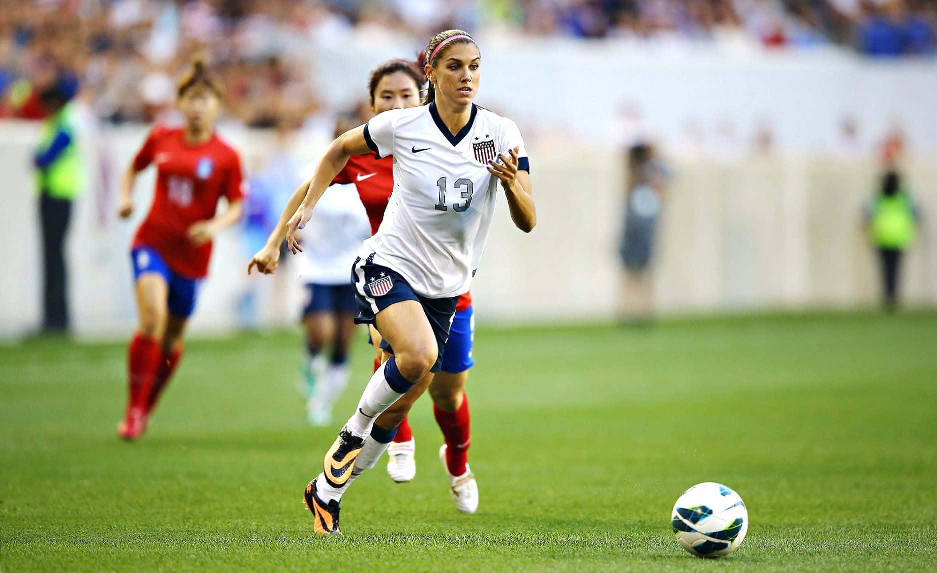 Championship Winning Moment In Girls Soccer Wallpaper