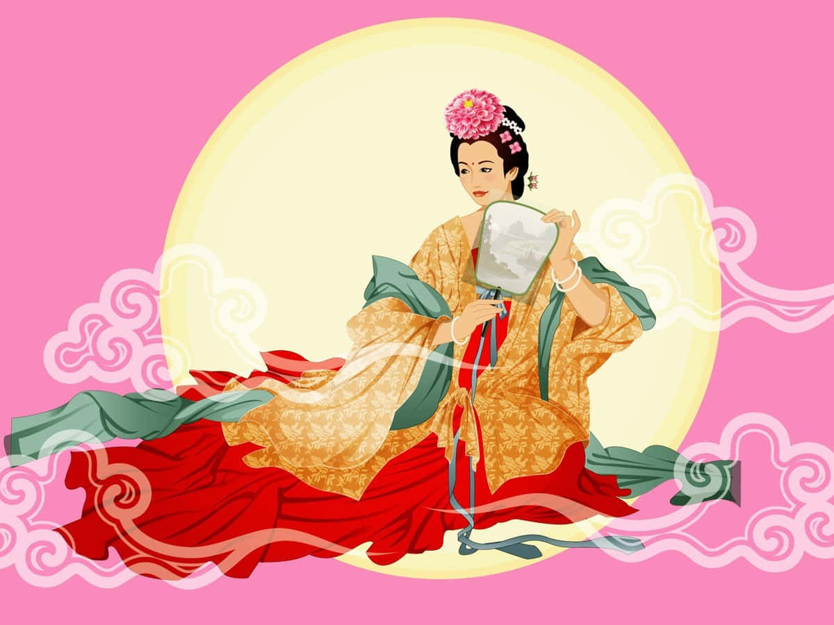 Chang'e Moon Goddess Illustration Wallpaper