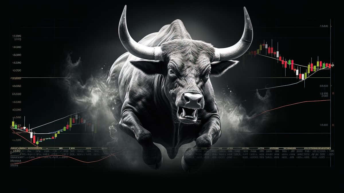 Charging Bull Stock Market Rally Wallpaper