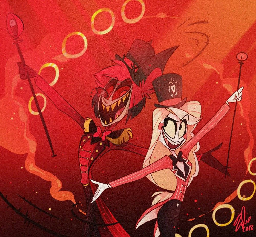 Charlie And Alastor Deliver A Show-stopping Performance Wallpaper