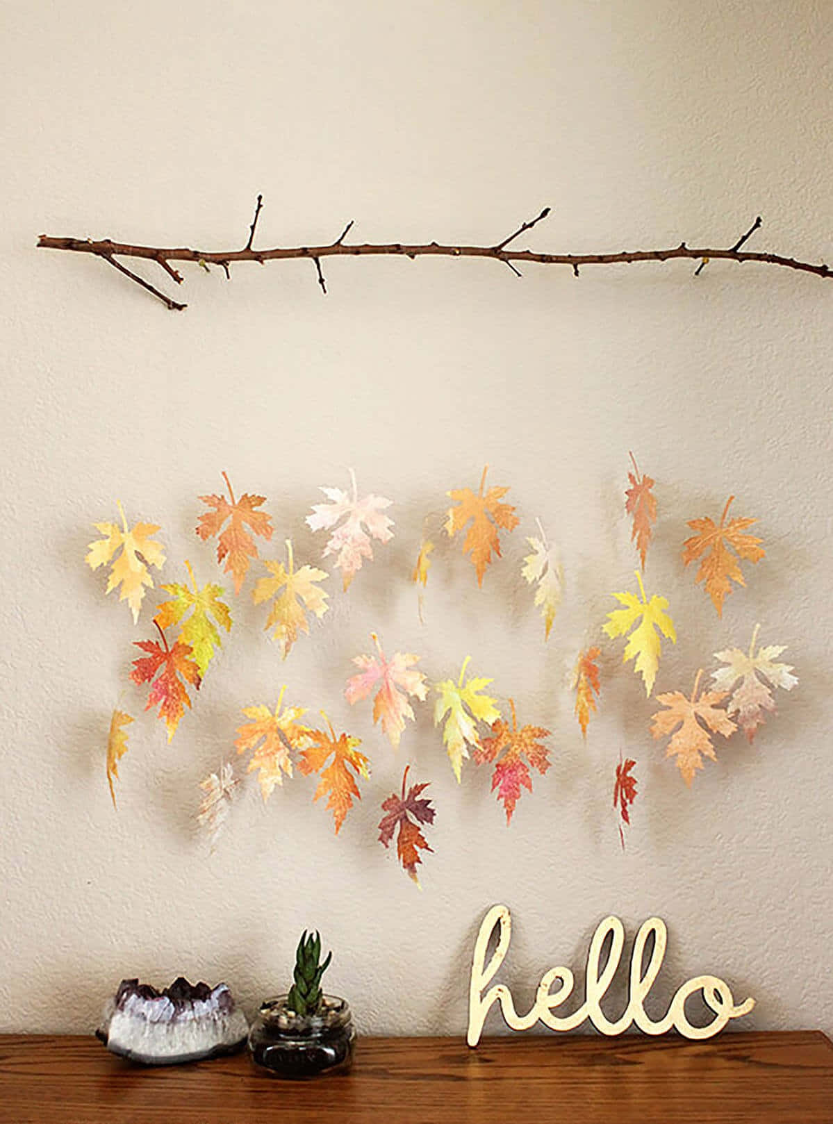 Charming Fall Crafts With Pumpkins And Autumn Leaves Wallpaper