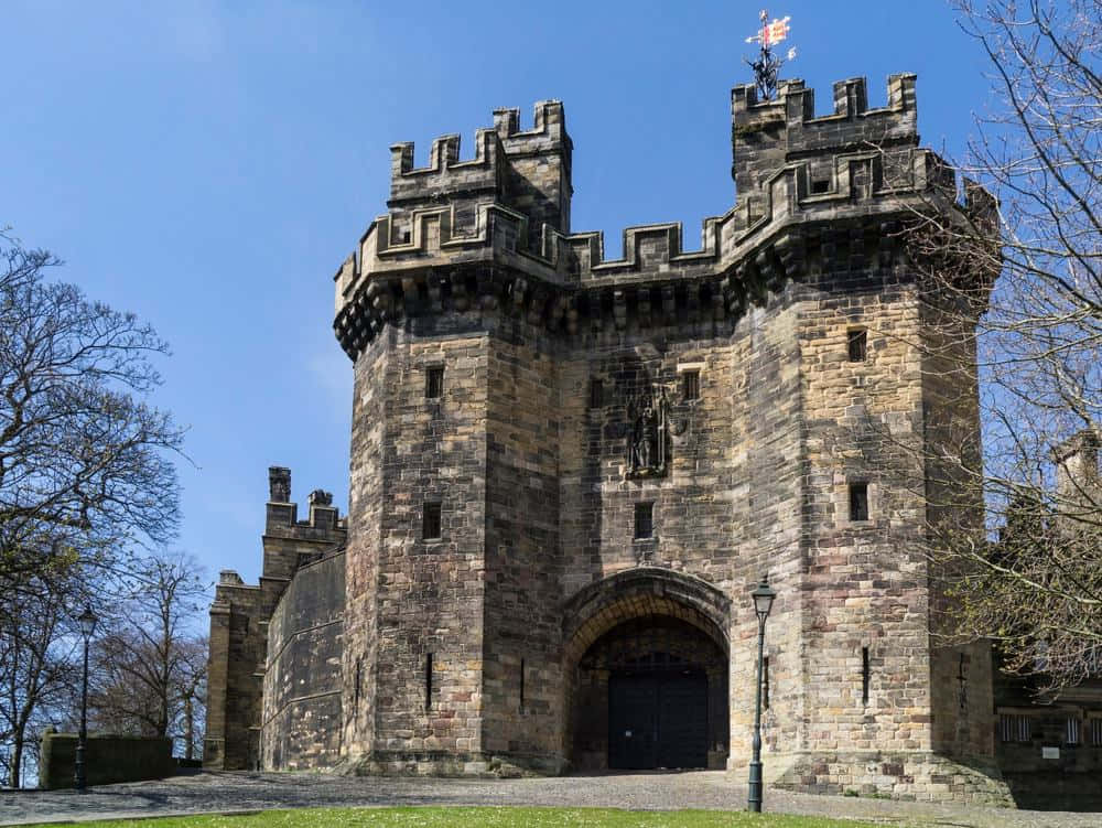 Charming Sunset Over Lancaster Castle Wallpaper