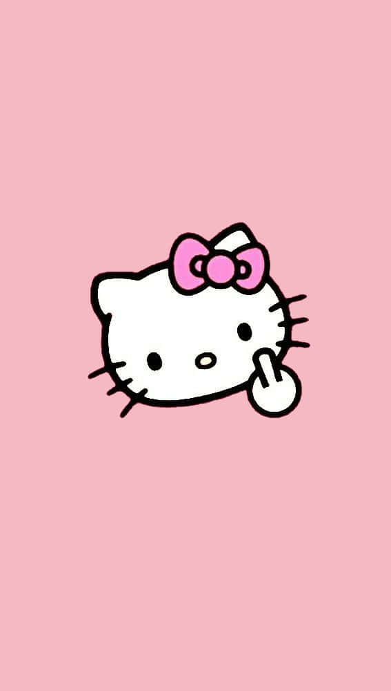 Charmingly Cute Hello Kitty In Kawaii Style Wallpaper