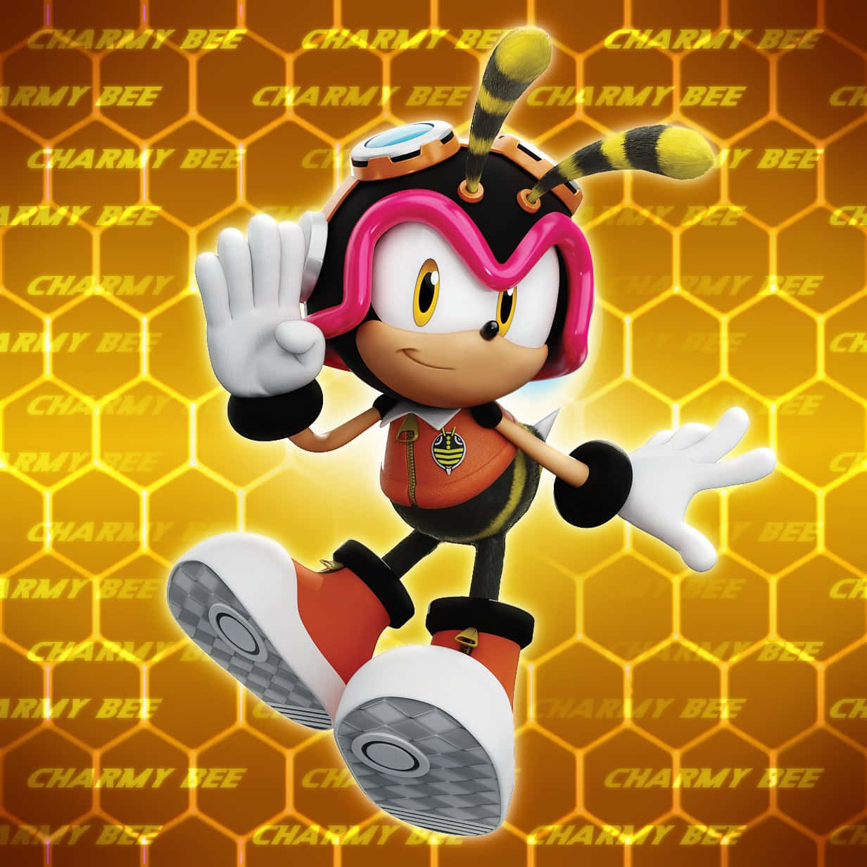 Charmy Bee Flying In Action Wallpaper