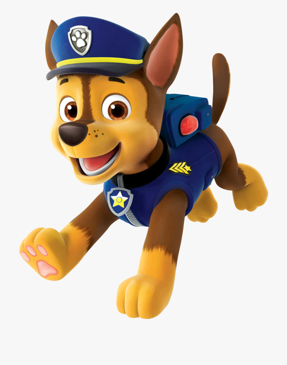 Chase: The Brave And Loyal Pup Of The Paw Patrol Wallpaper