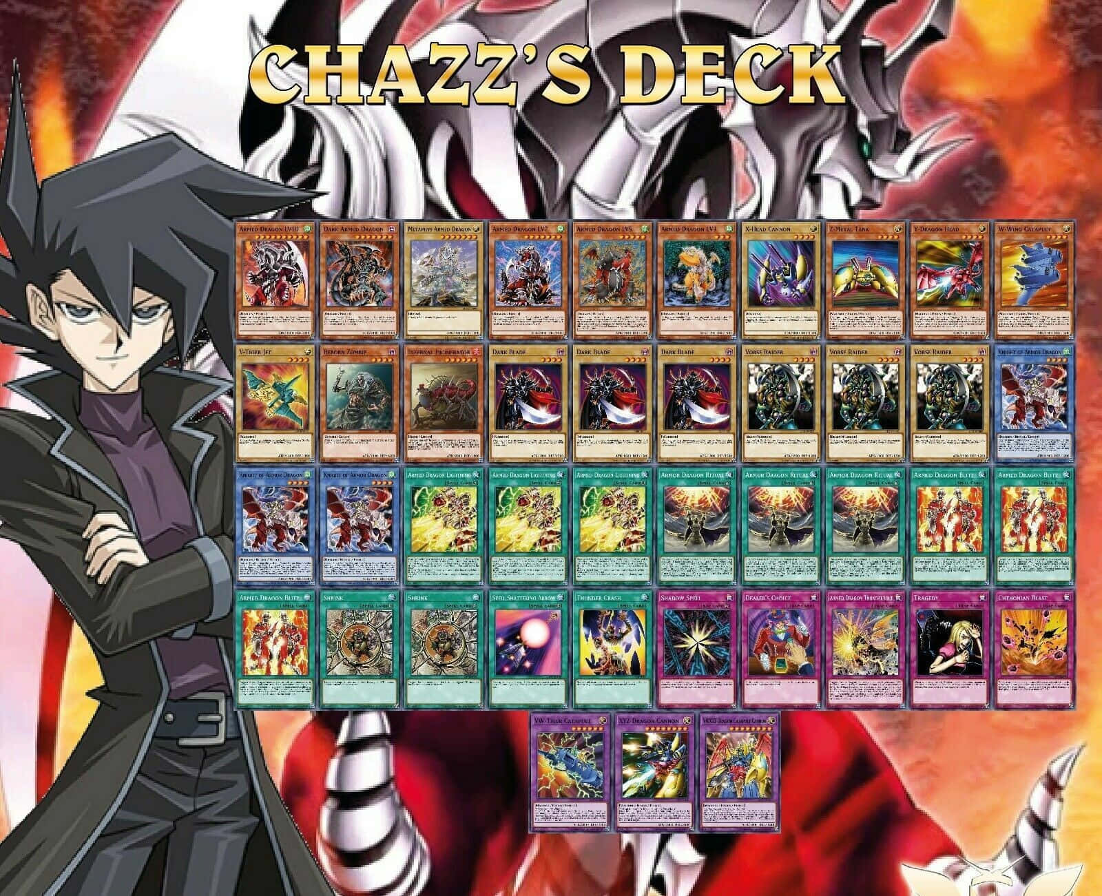 Chazz Princeton From Yu-gi-oh! Gx Posing With His Duel Disk Wallpaper