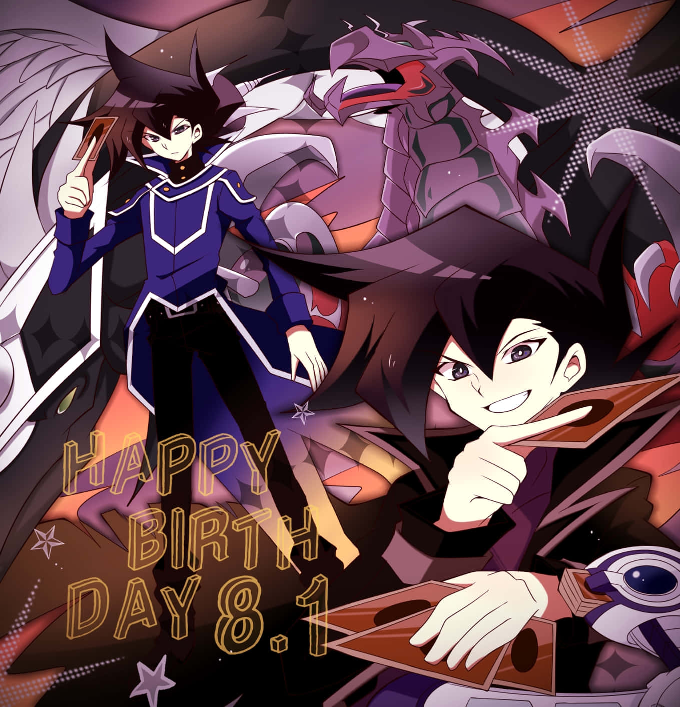 Chazz Princeton Posing With A Duel Monster Card Wallpaper