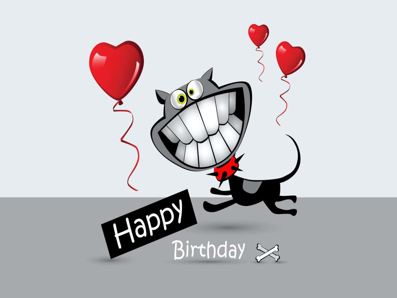 Cheerful Cat Happy Birthday Wallpaper