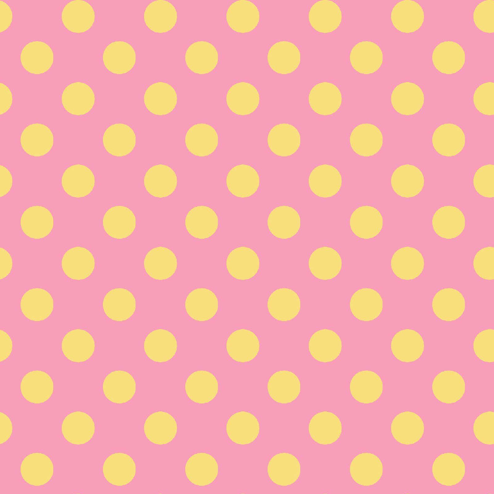 Cheerful Yellow Polka Dot Pattern Wallpaper