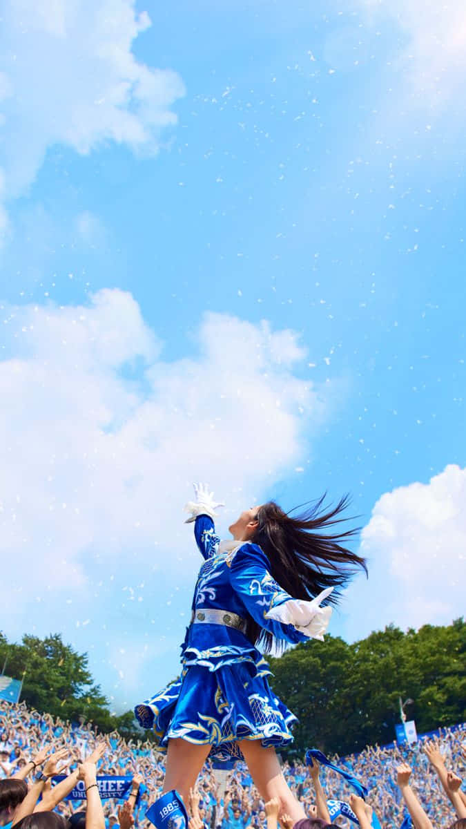 Cheerleader Jubilation Sky Wallpaper