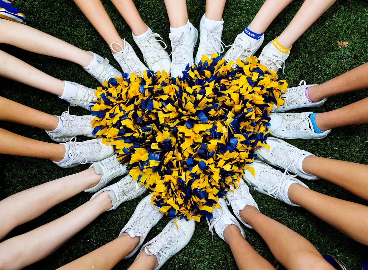 Cheerleading Pom Poms Circle Wallpaper