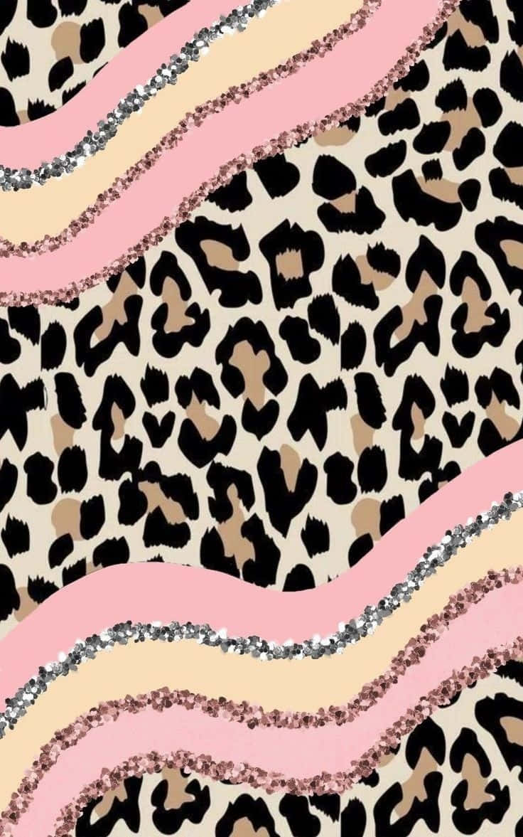 Cheetah_ Print_with_ Glitter_ Waves Wallpaper